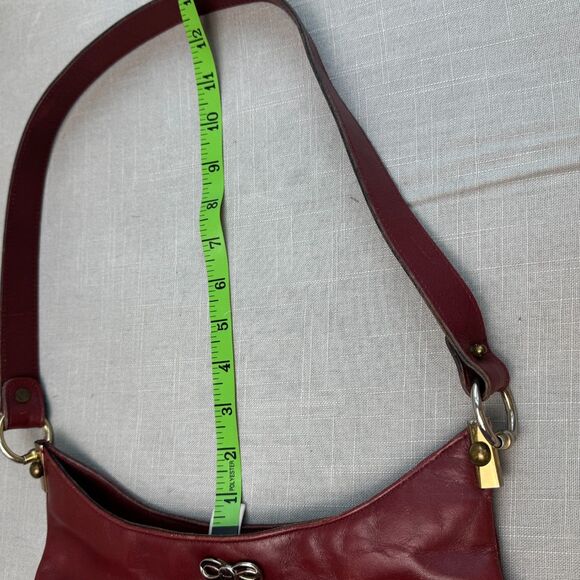 Vintage Etienne Aigner Leather Shoulder Bag – Oxblood, Brass Hardware - Picture 7 of 13